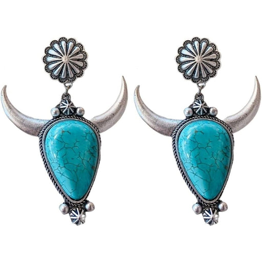 Turquoise Western Earrings - Dallaswholesalers.net