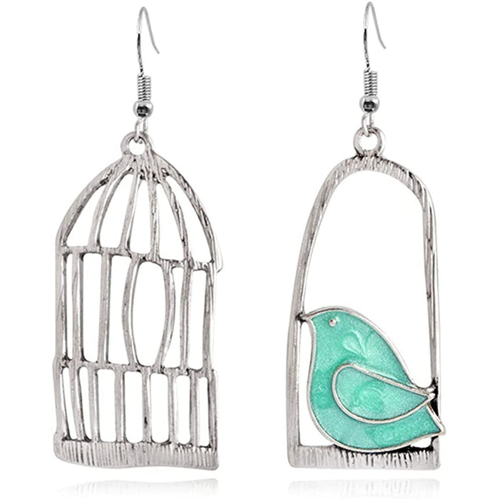 Bird with A Cage Earrings - Dallaswholesalers.net