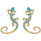 Gecko Rhinestone Earrings - Dallaswholesalers.net