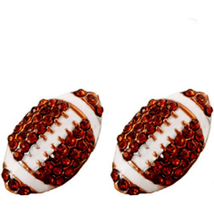 Football Rhinestone Earrings - Dallaswholesalers.net