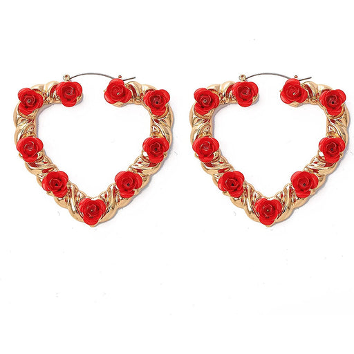 Rose Hearts Earrings - Dallaswholesalers.net