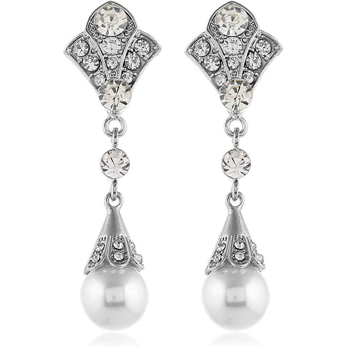 Pearl Vintage Dangle Earrings - Dallaswholesalers.net