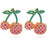 Rhinestone Cherry Earrings - Dallaswholesalers.net