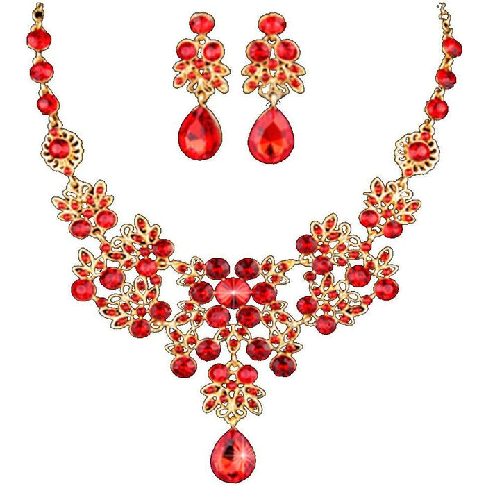Crystal Necklace Earring Set - Dallaswholesalers.net