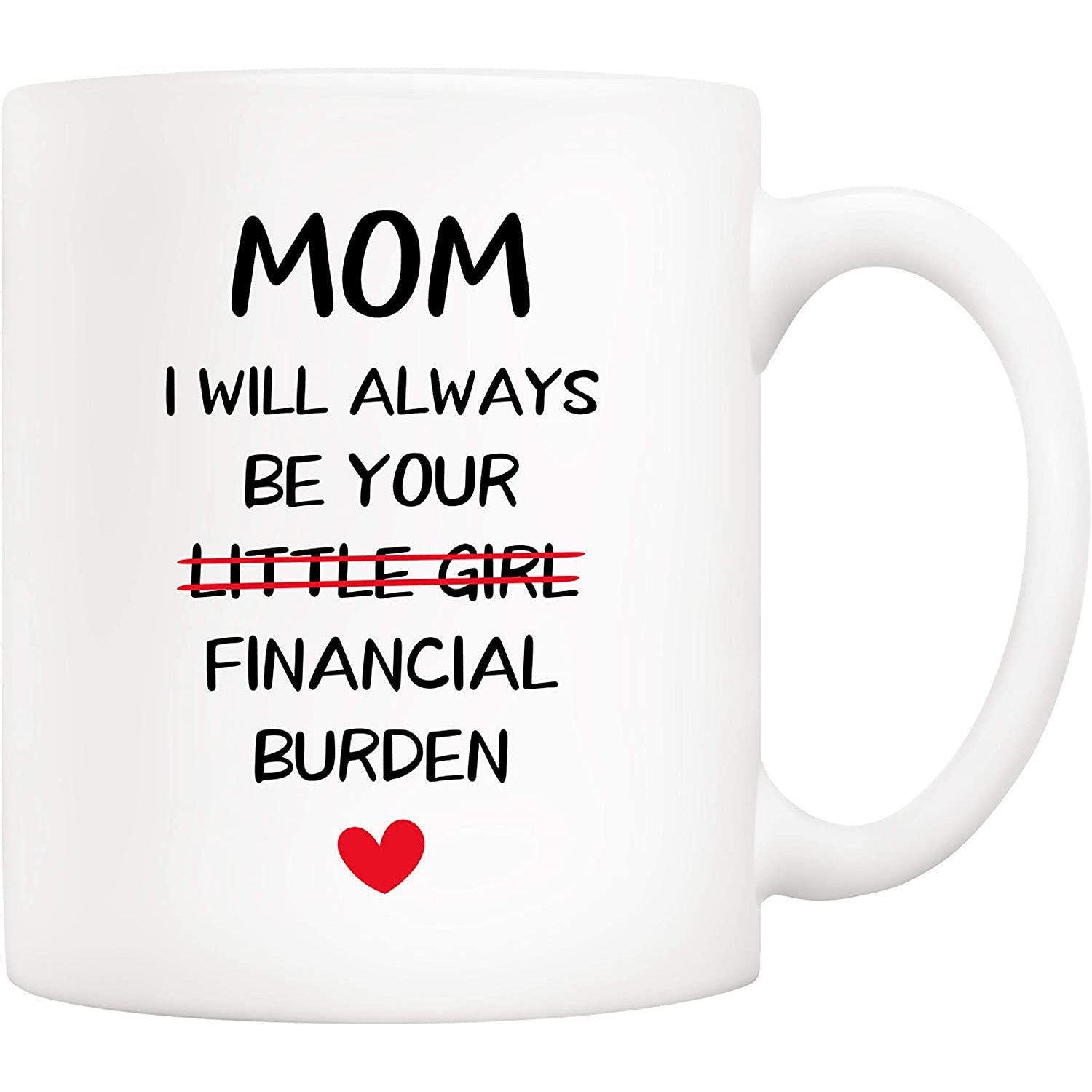 Mom I Will Always Be Your Little Girl Financial Burden Mothers Day Gift  Ideas For Mom And Women W Mug - Sweet Family Gift