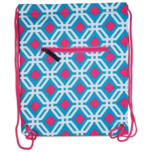Geometric Drawstring Backpacks - Dallas Wholesalers